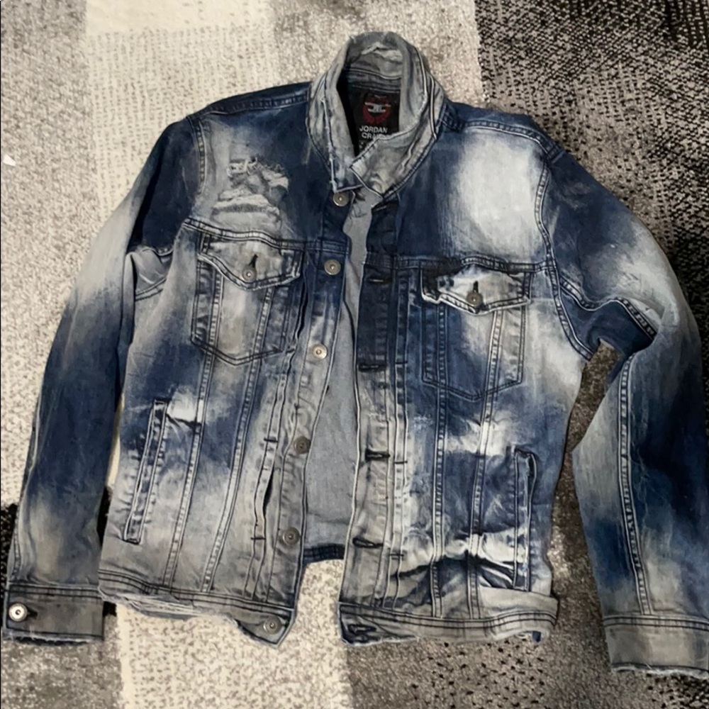 Jordan Craig Distressed Denim Jacket
